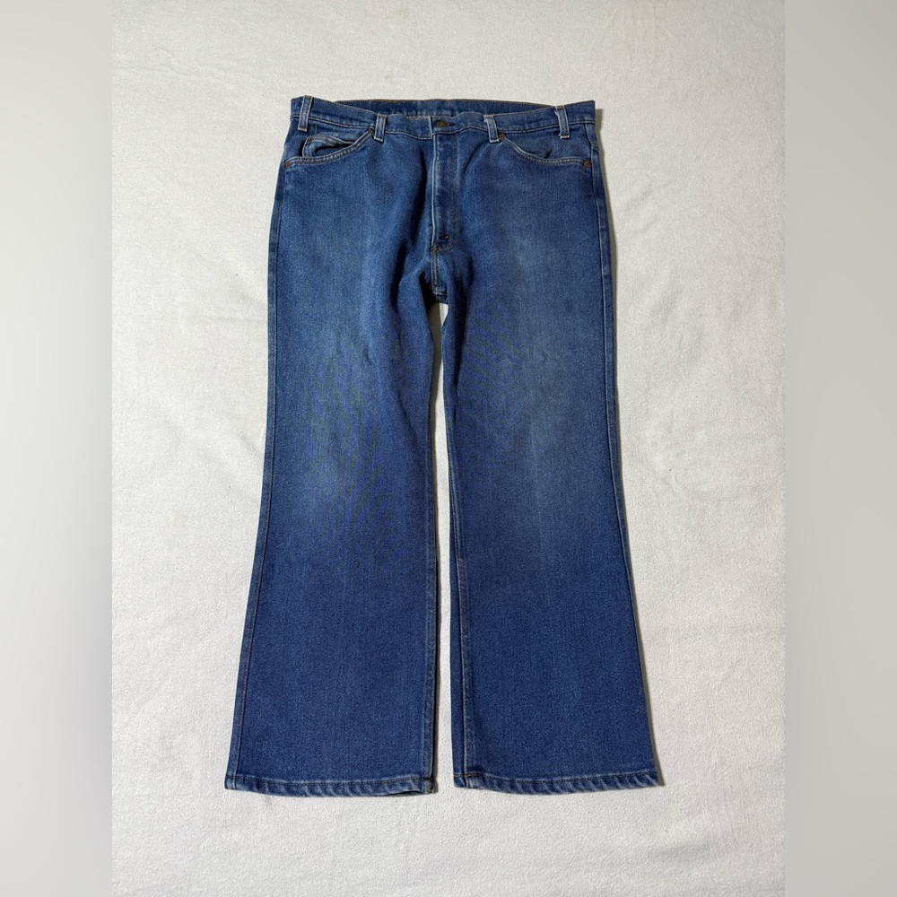 VTG Levis 517-2017‎ Jeans Mens 37x26 Blue Denim Bootcut Made In USA 80s
